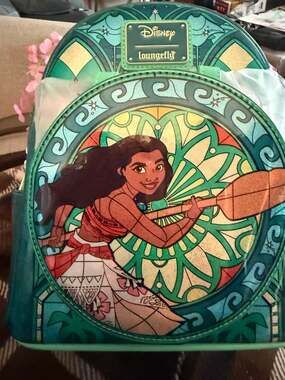 Loungefly Disney Princess Stained Glass Moana Mini Backpack